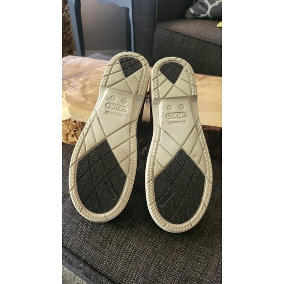 CROCS BEACH LINE BROWN CROSLITE BOAT SHOE NAUTICAL STYLE SZ 5 - Picture 11 of 11